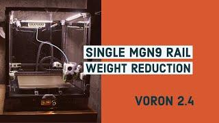 Double your acceleration for free?  Eliminate x-axis weight with a single MGN9 rail.