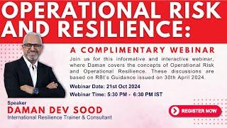 Operational Risk and Resilience: A Complimentary Webinar