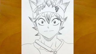 How to Draw Asta from Black Clover | step by step | Anime drawing videos for beginners