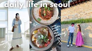 seoul vlog less than a month until the wedding, mom arrived in korea, hanbok fitting, home cooking