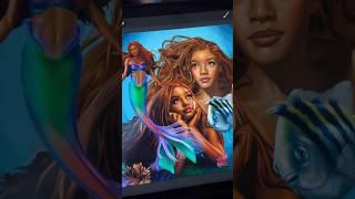 The Little Mermaid 2023 Digital Fanart (All)| #shorts #hallebailey #ariel #thelittlemermaid2023 #art