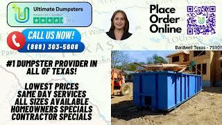 Bardwell Texas - Same Day Dumpster Rentals Starting $249