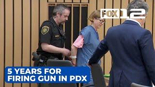 Woman who fired gun inside Portland airport gets 5-year prison sentence