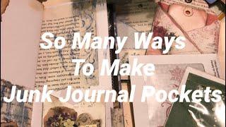 So many Pockets for junk journals and altered books #ephemera #junkjournal #junkjournalpockets