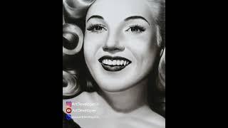 charcoal drawing Marilyn Monroe #shorts سیاه قلم مرلین مونرو
