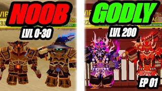 GOING FROM NOOB TO GODLY IN DUNGEON QUEST | Desert Temple | Episode 1