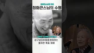 청화큰스님의 처절한 수행의 목적