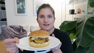 HOW TO EAT A BURGER the right way - Vegan Burger Mukbang