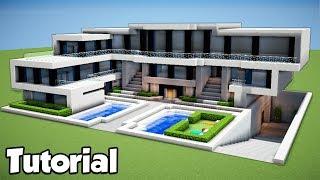 Minecraft: How to Build a Large Modern House - Tutorial