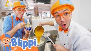 Making Orange Gelato with Blippi!  | Educational Videos For Kids