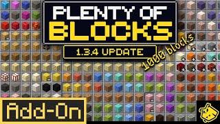 PLENTY OF BLOCKS 1.3 ADDON: Explore 1000+ Epic New Blocks in Minecraft Bedrock Survival!