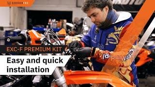 Quick and easy installation process of the KTM BAJA EXC Carbon Kit by Carbon Fox