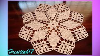 Tapete tejido a crochet super fácil (varetas dobles10 hileras)