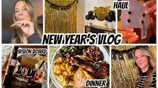 NEW YEAR’S VLOG | 2025 | VISION BOARD |DINNER | HAUL