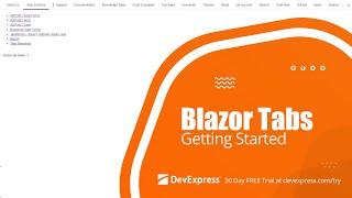 Blazor Tabs: Get Started