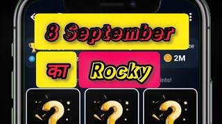 8 September Ka Rocky Rabbit Combo Card||🪂Rocky Rabbit September Combo Card