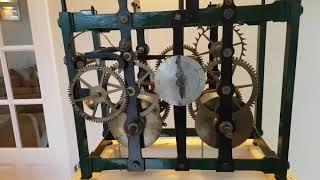 Working Turret Tower Clock Mechanism - chimes after one minute