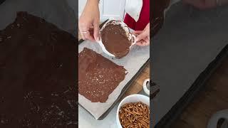 *SATISFYING* QUICK DESSERT #satisfying #asmr #chocolate #chocolatebark #dessert #easyrecipe