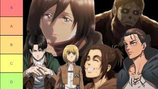 THE ULTIMATE ATTACK ON TITAN CHARACTER TIER LIST