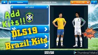 How To Import Brazil Logo And Kits In Dream League Soccer 2019 ||