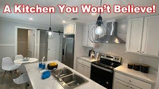 ONE OF A KIND kitchen!  Perfect Manufactured Home for Your Property. A Mobile Home Tour.