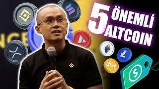 BINANCE CEO'SU CZ HAPİSTEN ÇIKIYOR! - BU 5 ALTCOIN UÇUŞA GEÇEBİLİR