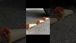 Crushing Crunchy & Soft Things by Car! EXPERIMENT Car vs lighters #shorts #asmr #asmrsound