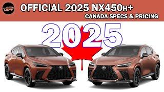 Official 2025 Lexus NX450h+ - Canada Specs & Pricing