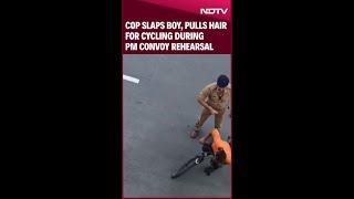 Gujarat News | Cop Slaps Boy, Pulls Hair For Cycling During PM Convoy Rehearsal