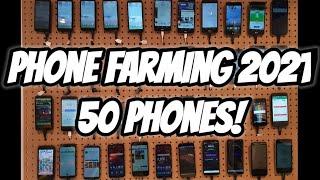 Phone Farm 2021 | Is It Worth It? | 50 Phone Farm | Nioxy Hustles