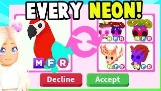 Trading For EVERY NEW Neon Winter Pet 2024 Adopt Me!