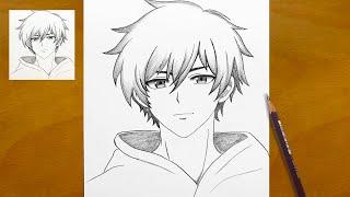 How to Draw a Handsome Anime Boy || Easy Anime Drawing Step by Step || Pencil Sketch Art