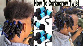 How To Corkscrew Twist With Brazilian Wool #hairstyle   @chrishairpire