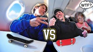 Fingerboard Game Of S.K.A.T.E On A Plane