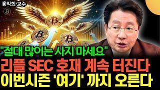 "소액으로 재미나게 하세요" 리플 SEC 호재 임박했다. 이번 시즌 '여기' 까지 오른다(홍익희 교수 / 3부)