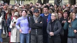 ČAČAK/UŽICE 16.09.2024. Održan protest prosvetnih radnika u Čačku i Užicu