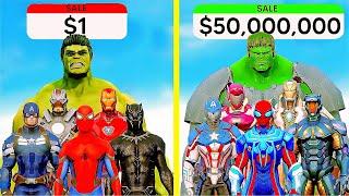 $1 AVENGERS Vs $1,000,000 FUTURE AVENGERS In GTA 5! | GTA5 AVENGERS