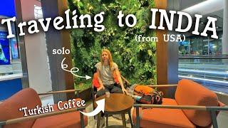 Traveling to INDIA vlog (and trying *TURKISH COFFEE* in Istanbul TURKEY) | airport travel day vlog.