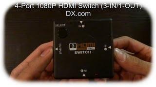 HDMI Switch 4 port (3-in/1-out) - Perfect for Home Theatres!