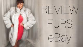 BLUE FOX FUR COAT - REVIEW eBay shop FursBerry | long jacket no hoodie arctic polar fox sale