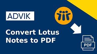 How to Convert Lotus Notes Emails to PDF Files?