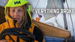 Our NIGHTMARE Ocean Crossing (Lost Rudder, Ripped Sail, Broken Autopilot)