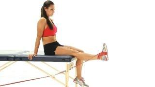 Knee exercise - Knee extension with band