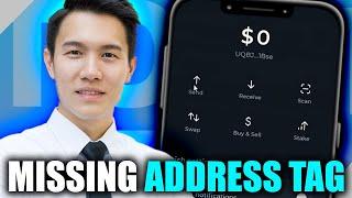 Toncoin Address Tag Not Showing | EASY FIX