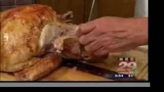 Mr. Food carves a turkey