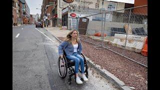 Follow along as one commuter navigates Philly sidewalks using her wheelchair