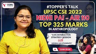 Interactive Session with Nidhi Pai AIR-110 Top 325 Marks in Anthropology with Vishnu IAS Students