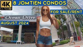 8 Jomtien Condos for sale and rent around Jomtien Night Market   2024 August Pattaya Thailand