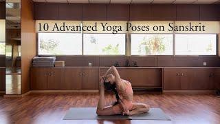 10 Advanced Yoga Poses with names on Sanskrit