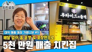 배달 없이 홀 운영과 포장만으로 월 매출 5천 만원 찍는 치킨집 | 대박 매출 매장 가봅니닭 #5